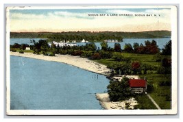 Birds Eye VIew Lake Ontario Sodus Bay New York NY WB Postcard W15 - £3.07 GBP