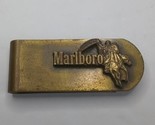 Marlboro Brass Vintage Money Clip Cowboy Stallion Horse Metal - £13.33 GBP