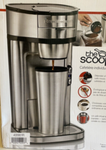 Hamilton Beach The Scoop Single-Serve Coffee Maker, 14 oz., Stainless Steel - £32.04 GBP