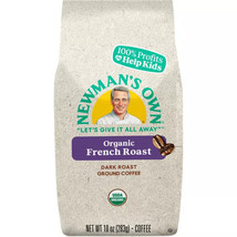 NEWMAN&#39;S OWN ORGANIC FRENCH ROAST DARK ROAST GROUND COFFEE KCUPS 10OZ - £12.25 GBP