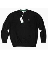 Lacoste L Sleeve Reg Fit V-neck 100% Organc Cottn Sweater MEN CHARCL NWT... - $63.19 CAD