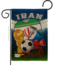 World Cup Iran Soccer Burlap - Impressions Decorative Garden Flag G192099-DB - £18.36 GBP