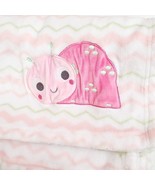 Baby Essentials Pink &amp; Green Caterpillar Soft Plush Blanket RN93551 - £20.55 GBP