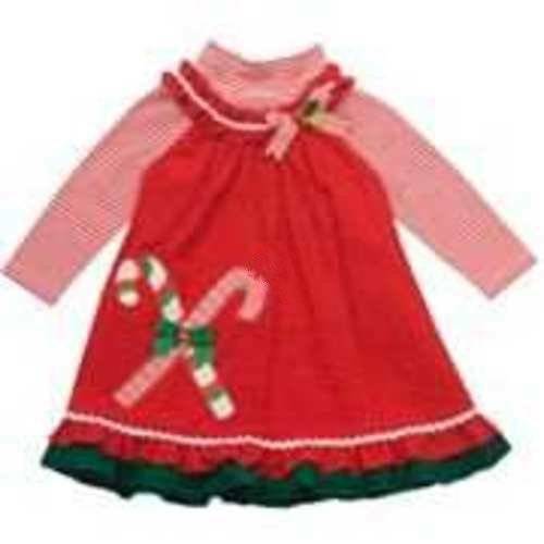Primary image for Infant Girls Dress Christmas Jumper Red White Rare Too Corduroy 2 Pc Set- 6 mths