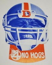 Vtg Denver Broncos Football Channel 4 No Hogs Cardstock Helmet Eye cut out Mask - £18.05 GBP