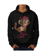 Frida Kahlo Cat Sweatshirt Hoody Funny Men Hoodie - £16.51 GBP