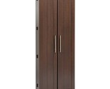 Espresso Grande Locking Media Storage Cabinet With Shaker Doors - £335.88 GBP