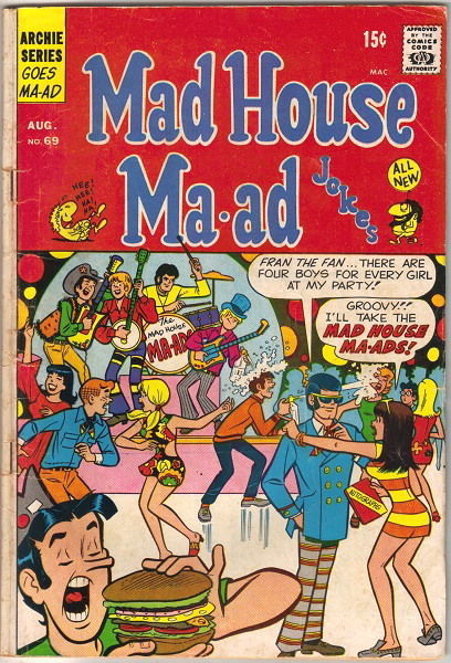 Primary image for Mad House Ma-Ad Jokes Comic Book #69, Archie 1969 VERY GOOD