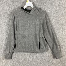 BCBGMaxazria Hoodie Large Pullover Women&#39;s Gray Polyester Blend L - $19.53 CAD