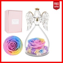 Exquisite Preserved Rose and Glass Angel - Thoughtful Gifts for Any Occa... - $61.10