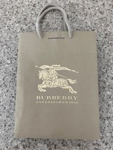 Burberry Gift Shopping Bag, 9.5” X 7”x 3” Brown Tan Gold Logo Vanity Clo... - $13.25