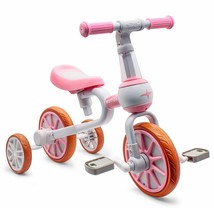 3 In 1 Kids Tricycles Gift For 2-4 Years Old Boys Girls With Detachable Pedal An - £73.53 GBP