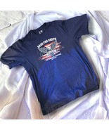 Bass Pro Shop, Blue, T-Shirt, XL, Eagle American, &quot;Land Of The Free&quot;, Pa... - £8.84 GBP