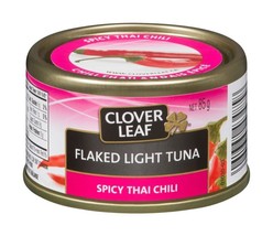 12 cans of CLOVER LEAF Flaked light Tuna Spicy Thai Chili 85g each Canada - £36.52 GBP