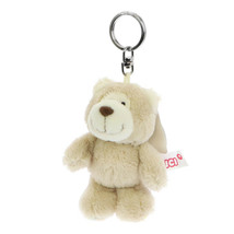 NICI Bear Beige Stuffed Animal Plush Beanbag Key Chain 4 inches 10 cm - $11.50