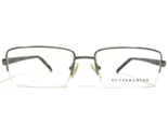 Cutter &amp; Buck Eyeglasses Frames Harbour Gunmetal Rectangular Half Rim 54... - $46.59
