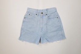 Vintage 90s Streetwear Womens 8 Faded Cut Off Denim Jean Shorts Jorts Bl... - $39.55