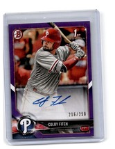 Colby Fitch RC 2018 Bowman Prospects Autograph Purple Parallel 188/250 #PA-CF - £1.55 GBP