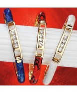 Smithsonian Italian Leather Bangle Bracelets in Six Colors - £19.65 GBP