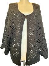 City DKNY Black open Knit Sweater Shrug Women’s size L - £19.66 GBP