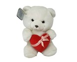 VINTAGE 1986 EMOTIONS MATTEL WHITE TEDDY BEAR HEART THROBS STUFFED ANIMA... - $65.55
