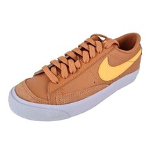 Nike Blazer Low &#39;77 GS Amber Brown Shoes Leather Sneakers Soze 6.5 Y = Women 8 - £58.98 GBP