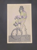 Chimpanzee Riding Bicycle 1947 Anthropomorphic RPPC Photo Animal Human C... - $27.44