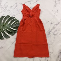 Sue Leslie Womens Vintage 60s Sheath Cocktail Dress Size 10 S Orange Flo... - $35.63