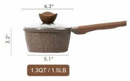 Carote 1.3 Qt Saucepan w/Lid ~ Nonstick ~ Terra Brown ~ Granite ~ All Stovetops - £26.16 GBP