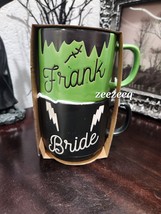 Halloween Cobwebs &amp; Cauldrons Frank &amp; Bride Frankenstien Stackable Mug S... - £26.29 GBP