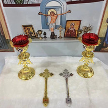 Orthodox Cross Catholic Wall Christian Crucifix Zinc Alloy Decor Church Supplies - £39.60 GBP