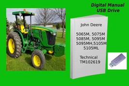 John Deere 5065M 5075M 5085M 5095M 5095MH 5105M 5105ML Tractor Manual TM102619 - £14.85 GBP