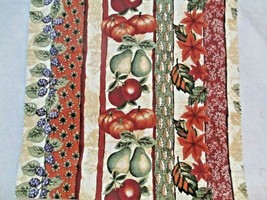 Fabric Red Rooster &quot;Nature&#39;s Sketchbook&quot; Fall Leaves Pumpkins Pears 6 Pcs $5.50 - £4.30 GBP