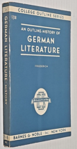 An Outline of German Grammar 1951 pb Friederich Rev. Edition Barnes &amp; Noble - £7.83 GBP
