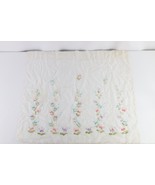 Antique 1900s Hand Painted Flower Sheer Hand Rolled Lace Kitchen Window ... - $197.95