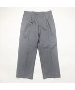 Ralph Lauren Mens Dress Pants Gray 34x29 Wool Flat Front Mid Rise Straig... - $350.20 MXN
