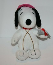Peanuts Snoopy Dog 6&quot; Key to my Heart Red Hat Cap Valentines Plush Stuff... - $204.14 MXN