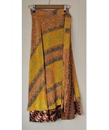 Upcycled Indian Sari Wrap Skirt S460 - $24.69 CAD