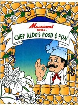  Macaroni Grill Kid&#39;s Chef Aldo Food &amp; Fun Menu 1998 - $21.85