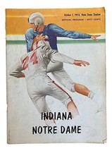 Notre Dame Contro Indiana Ottobre 1 1955 Ufficiale Gioco Programma - £30.49 GBP
