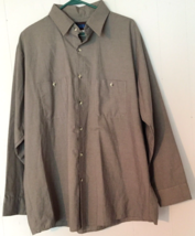 Uni Weave shirt button close size XL men grayish long sleeve - £9.53 GBP