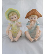 Conta Boehme Styled Bisque Porcelain Piano Babies (2) - €30,40 EUR