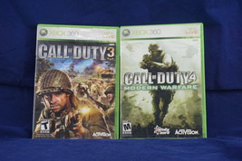 2 Lot XBOX 360 Live Games  Call of Duty 3 &amp; Call of Duty 4 Complete - £18.72 GBP