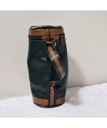 Mini Handheld PU Leather Green Golf Bag Ball Storage Caddy Cigar Case - $20.10 CAD