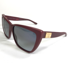 Gucci Sunglasses GG 3513/S OX2KD Matte Red Leather 18K Gold Frames w Blue Lenses - £514.87 GBP