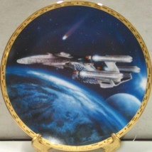 Star Trek Voyagers Series Triple Nacelle StarShip Ceramic Plate 1994 COA BOXED - £15.55 GBP