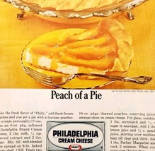 1966 Kraft Philadelphia Cream Cheese Peach Pie Advertisement Dairy DWLL9 - $24.99