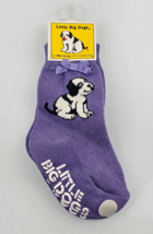 Vintage Little Big Dogs Purple Baby Girl Socks 6-12-18 mos 90s Y2K NEW d... - $29.69