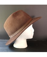 Vtg Scala Classic Pinch Front Fedora Hat Large Brown 100% Wool - $39.99