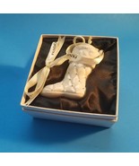 Pandora 2012 Limited Edition White Christmas Stocking Ornament Box &amp; Pouch - £15.36 GBP